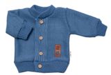 5-dielna pletená sada Baby Nellys, Boy, body, nohavice, sveter, čiapka, motýlik, modrá,62