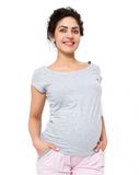 Be MaaMaa Tehotenské tričko/blúzka Celina - svetlo sivá