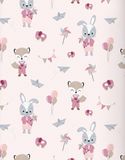 Baby Nellys Dojčiace bavlněný vankúš - relaxačná poduška, Líška a zajac, ružový