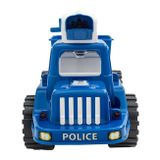 Detské policajné odrážadlo s bublifukom BAYO 70 cm modrá 