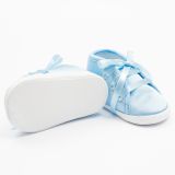 Dojčenské saténové capačky New Baby modrá 3-6 m modrá 3-6 m