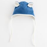 Jarná dojčenská čiapočka so šatkou na krk New Baby Sebastian modrá 56 (0-3m)