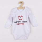 Body s potlačou New Baby najlepší budík na svete - darčekové balenie Červená 86 (12-18m)