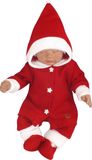 Z&amp;Z 3-dielna pletená súprava, kabátik, nohavice a topánočky Baby Santa, červená, veľ. 86