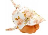 Detská bavlnená šatka so šiltom na zaväzovanie, Premium Baby Nellys, ruža