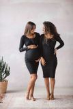 Tehotenské a dojčiace šaty rebrované Tummy milk &amp; love čierna Čierna M