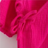 Dojčenské mušelínové šaty s dlhým rukávom New Baby Elizabeth ružová 62 (3-6m)
