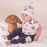 Dojčenská bavlnená čiapočka Nicol Bambi béžová 56 (0-3m)