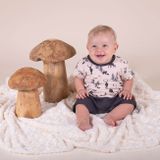 Dojčenský letný bavlnený overal Nicol Bambi béžová 74 (6-9m)