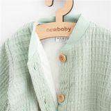 Dojčenský mušelínový kabátik New Baby Comfort clothes šalviová zelená 56 (0-3m)