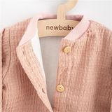 Dojčenský mušelínový kabátik New Baby Comfort clothes ružová 74 (6-9m)