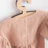 Dojčenské mušelínové šaty New Baby Comfort clothes ružová 62 (3-6m)