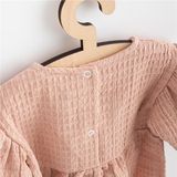 Dojčenské mušelínové šaty New Baby Comfort clothes ružová 68 (4-6m)