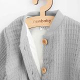 Dojčenský mušelínový kabátik New Baby Comfort clothes sivá 56 (0-3m)