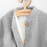 Dojčenský mušelínový kabátik New Baby Comfort clothes sivá 62 (3-6m)