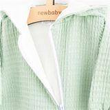 Dojčenský mušelínový overal s kapucňou New Baby Comfort clothes šalviová zelená 62 (3-6m)