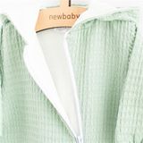 Dojčenský mušelínový overal s kapucňou New Baby Comfort clothes šalviová zelená 80 (9-12m)