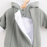 Dojčenská kombinéza s kapucňou New Baby Frosty grey sivá 62 (3-6m)