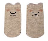 Chlapčenské bavlnené ponožky Psík 3D - hnedé, veľ. 80/86 - 1 pár