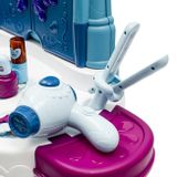 Detský toaletný stolík ľadový svet so svetlom, hudbou a stoličkou BABY MIX modrá 
