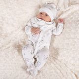 Dojčenská bavlnená šatka na krk Nicol Olaf biela Univerzálna
