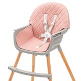 Jedálenská stolička Baby Mix Freja wooden dusty pink ružová 