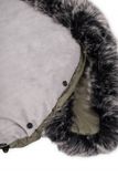 Zimný fusak FLUFFY s kožušinou + rukávnik zadarmo, Baby Nellys, 50 x 100cm, čierny