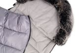 Zimný fusak FLUFFY s kožušinou + rukávnik zadarmo, Baby Nellys, 50 x 100cm, čierny