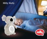 Plyšový zaspávačik koala s projektorom Milly Mally sivá 