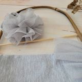 Sukničkobody dl. rukáv s tylovou sukňou + čelenka, 2D, bavlna, Z&amp;Z, sivá