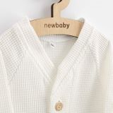 Dojčenský kabátik na gombíky New Baby Luxury clothing Oliver biely biela 56 (0-3m)