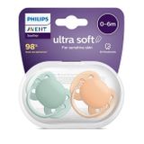 Dojčenský cumlík Ultrasoft Premium Avent 0-6 miesacov 2 ks neutral podľa obrázku 0-6 m