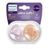 Dojčenský cumlík Ultrasoft Premium Avent zvieratká 6-18 miesacov 2 ks dievča podľa obrázku 6-18 m