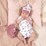 Dojčenské bavlnené body s bočným zapínaním krátky rukáv Nicol Emily podľa obrázku 62 (3-6m)