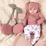 Dojčenské bavlnené body s bočným zapínaním Nicol Emily ružovo fialové podľa obrázku 62 (3-6m)