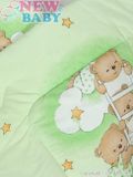 Detská zavinovačka New Baby zelená s medvedíkom zelená 