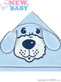 Detská froté osuška 80x80 psík modrá 