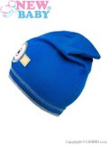 Jesenná detská čiapočka New Baby mimoň tmavo modrá 110 (4-5r)