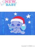 Vianočné bavlnené pančucháčky New Baby modré so slonom modrá 68 (4-6m)