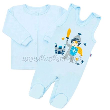 2-dielna dojčenská bavlnená súpravička New Baby Malý rytier modrá 80 (9-12m)
