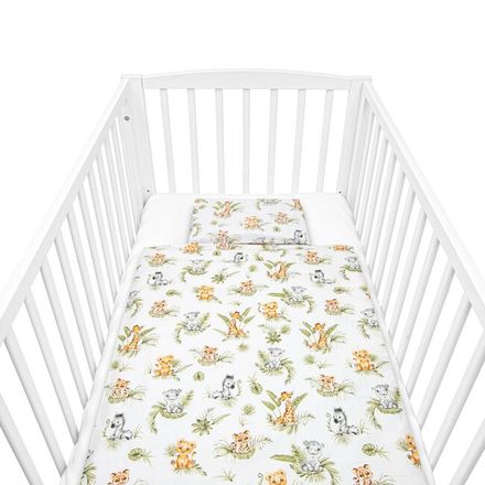 2-dielne posteľné obliečky New Baby 100/135 cm Jungle biela 