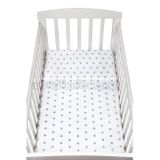 2-dielne posteľné obliečky New Baby 100/135 cm sivé hviezdičky biela 