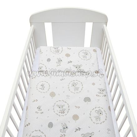 2-dielne posteľné obliečky New Baby 100/135 cm Srnka sivé sivá 