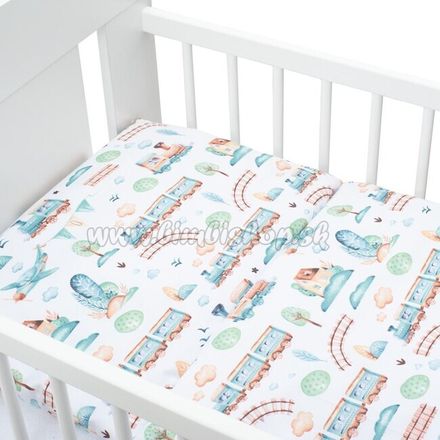 2-dielné posteľné obliečky New Baby 100/135 cm vláčik podľa obrázku 