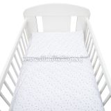 2-dielne posteľné obliečky New Baby 90/120 cm biele sivé hviezdičky biela 