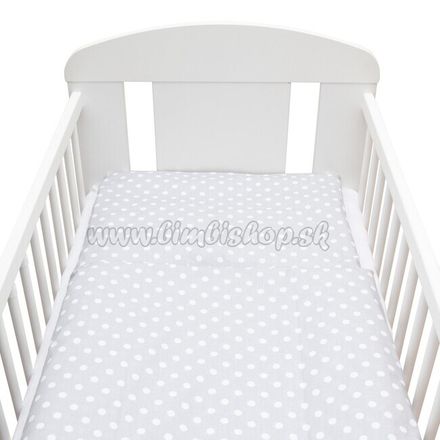 2-dielne posteľné obliečky New Baby 90/120 cm Bodka sivo-biele multicolor 