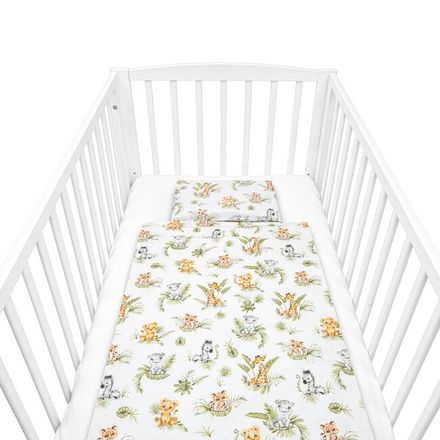 2-dielne posteľné obliečky New Baby 90/120 cm Jungle biela 
