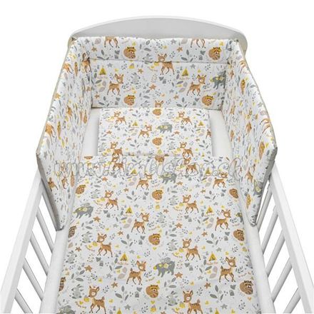 3-dielne posteľné obliečky New Baby 100/135 cm Srnček sivé sivá 