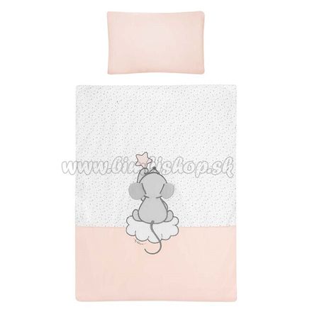 6-dielne posteľné obliečky Belisima Cute Mouse 90/120 ružové ružová 