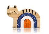 Adam Toys Drevená/bambusová skladacia hra - Mačka